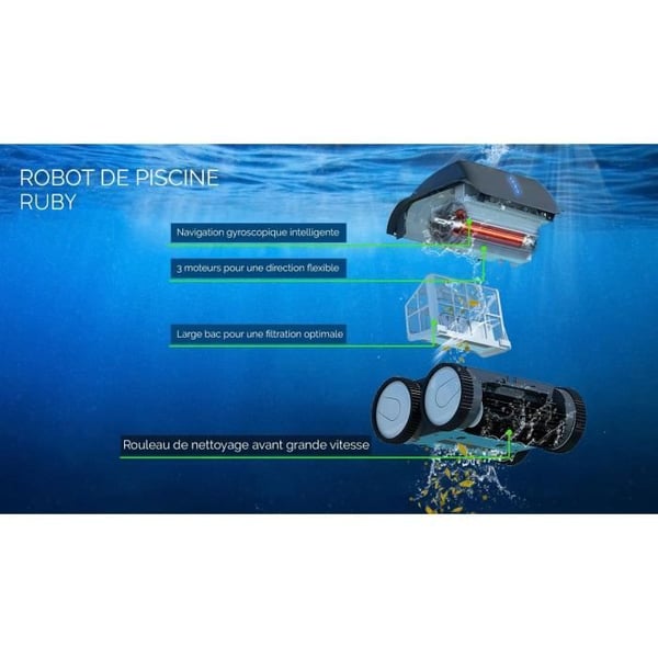 Bestway Ruby Poolrobot - Autonom - Vit