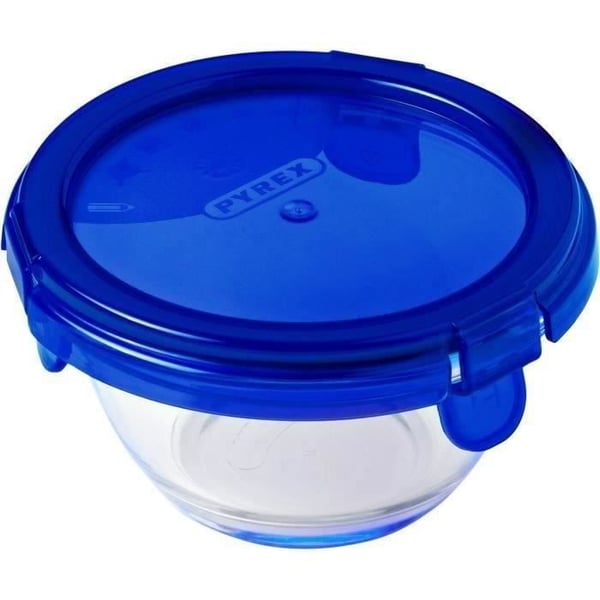 Rund æske med låg - PYREX - 1451032 - 11 cm - 200 ml - Cook & Go - Borosilikatglasbund