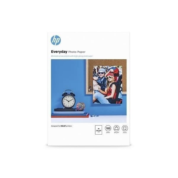 HP glättat fotopapper för vardagsbruk – 100 ark/A4/210 x 297 mm – mångsidigt 200 g/m²
