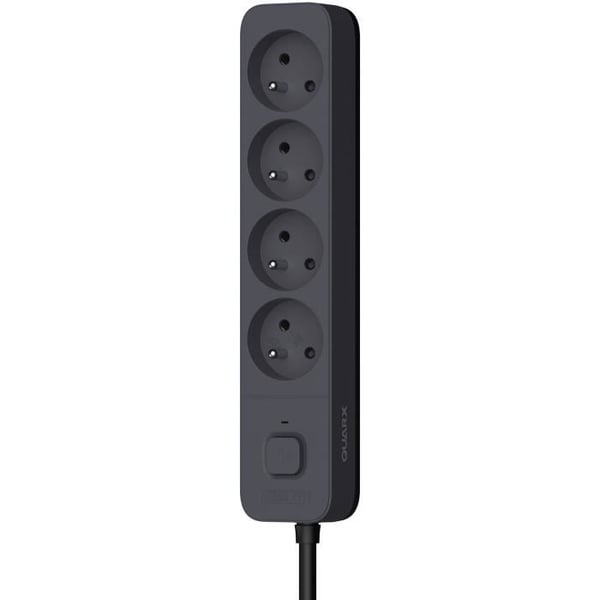 Stikdåse - QUARX - 4 stikkontakter - Med 3 USB-porte. 1,5 m kabel