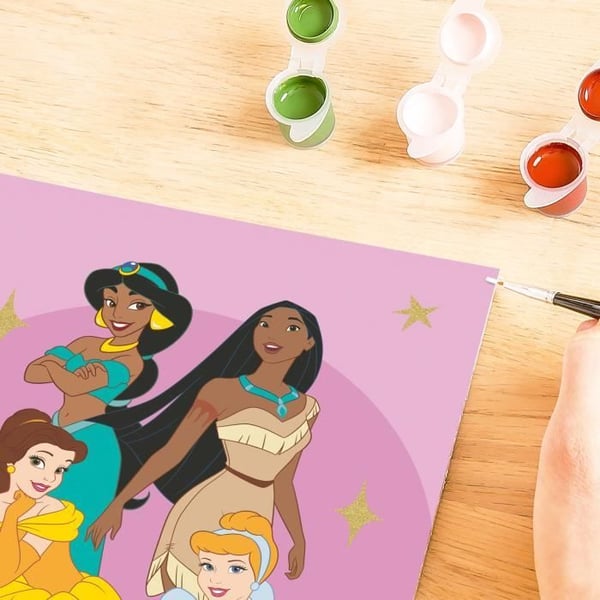 CreArt Kids 18x24cm Disney Prinsessor. Måla efter siffror-kit. Från 7 år. 25843. Ravensburger