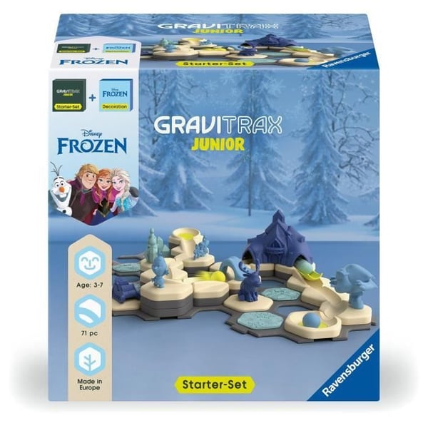Gravitrax Junior Starter Set Frozen. Kuglebane. 71 dele. Ravensburger 73385. Fra 3 år