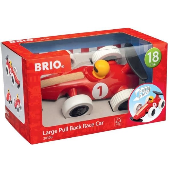 Stor racerbil med tilbagetrækbar bevægelse - Legetøj til tidlig læring - 7312350303087 - Brio World