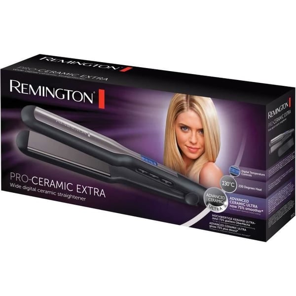 Remington S5525 glattejern, XL avanceret keramisk flydende plade, justerbar temperatur, nem glatning