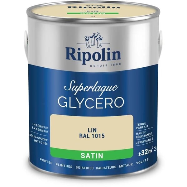 Linne glycero lack RAL 1015 satin - RIPOLIN - 2 L