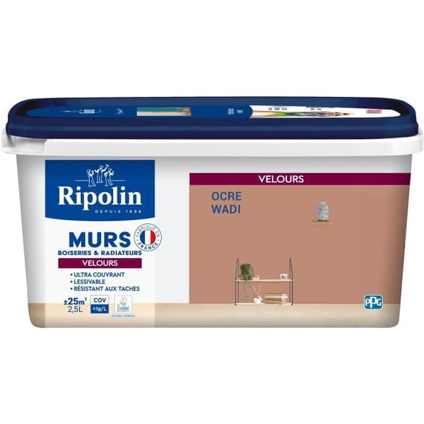 Wadi Velvet Ockra Väggdekor, Träslöjd & Element - RIPOLIN - 2,5 L