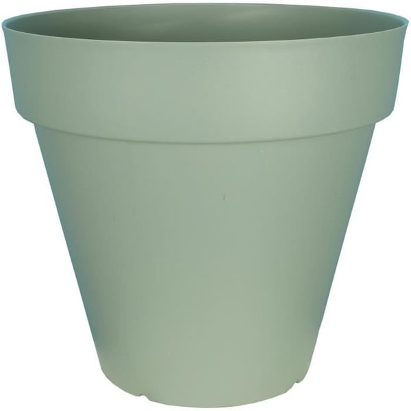 RIVIERA SOLEILLA rund blomsterkasse - Plastik - Diameter 50 cm - Lergrøn