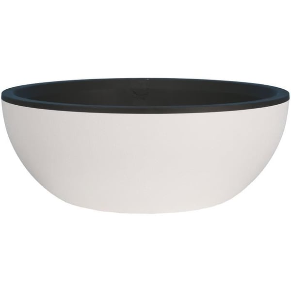 RIVIERA - Blomkrukaskål - granit D40 - vit