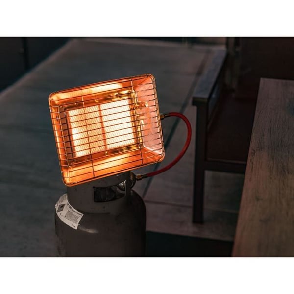 ROTHENBERGER Infraröd byggvärmare - 4200 W - Med tryckregulator och slang - Låg - Grå