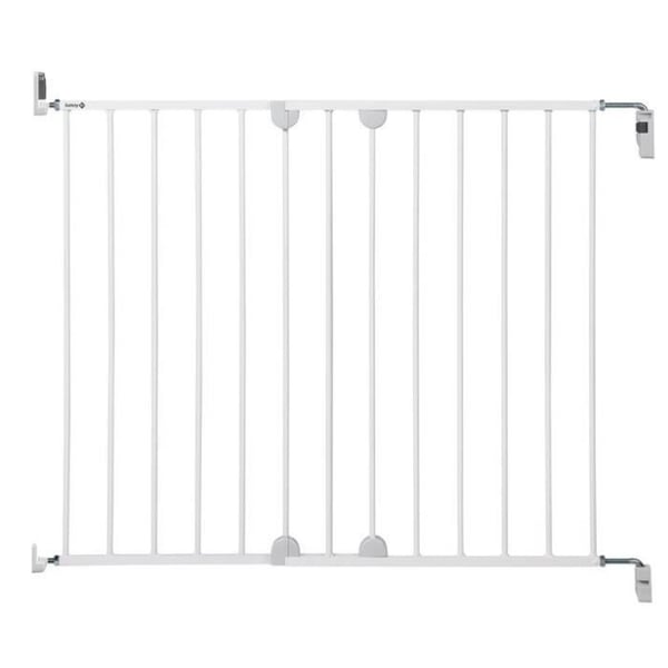 SAFETY 1ST Wall-fix utdragbar säkerhetsgrind. Bredd 62 till 102 cm. Från 6 till 24 månader. Vit metall. Väggfäste 2