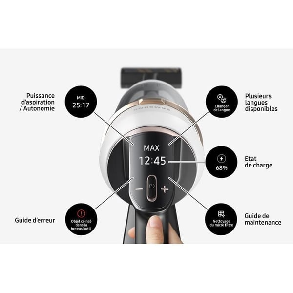 SAMSUNG Jet 85 Complete VS20C85G4TB - Sladdlös stavdammsugare - 210 AW effekt - 60 min batteritid - 3 borstar