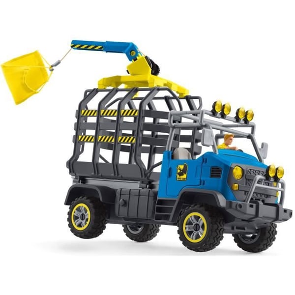 Dino Transport Mission. 43-delars lekset med Triceratops-figur och transportlastbil. Dinosaurielekser för barn.