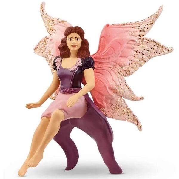 SCHLEICH Figurin Alv på ryggen av en glittrande uggla V2 - bayala-serien