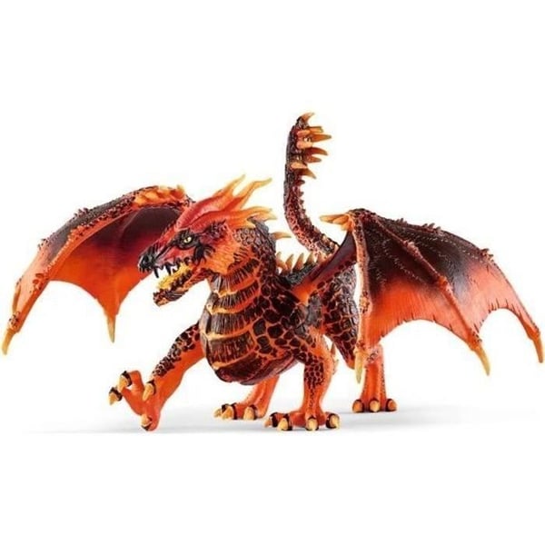Lavadraken. Schleich drakefigur med rörliga delar. Röd drakeleksak från ELDRADOR varelsekollektionen för
