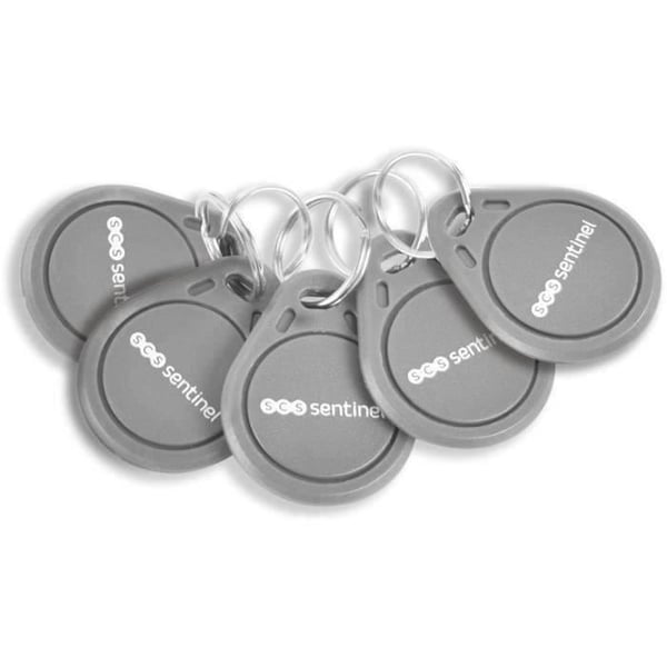 Sæt med 5 RFID-badges - SCS SENTINEL - CodeAccess 501 og A - Frekvens 125 kHz - Nøglering inkluderet Sæt med 5 RFID-badges - SCS SENTINEL - CodeAccess 501 og A - Frekvens 125 kHz - Nøglering inkluderet