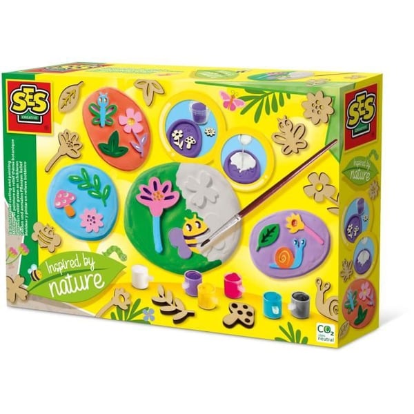 Gjutning och reliefmålning/botaniskt tema - Kreativa hobbyer - SES CREATIVE - Skapa de vackraste gipsplattorna.