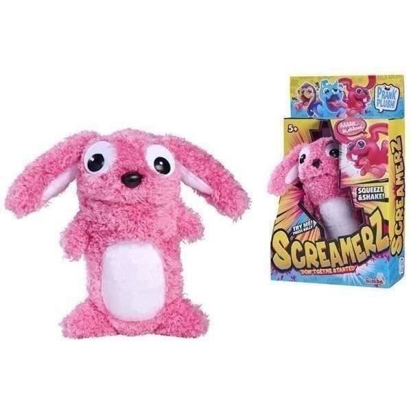 Smoby - Screamerz - Sjovt interaktivt plyslegetøj - Kanin - 27 cm - Laver lyde, når du ryster det eller trykker på knappen Smoby - Screamerz - Sjovt interaktivt plyslegetøj - Kanin - 27 cm - Laver lyde, når du ryster det eller trykker på knappen