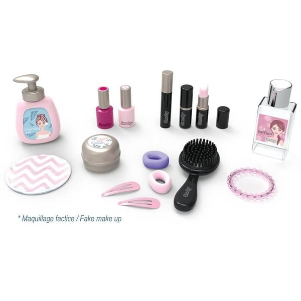 Smoby - My beauty studio - Pöytäpeili, jossa kallistuva ja irrotettava peili - 15 leikkitarviketta - Valmistettu Ranskassa