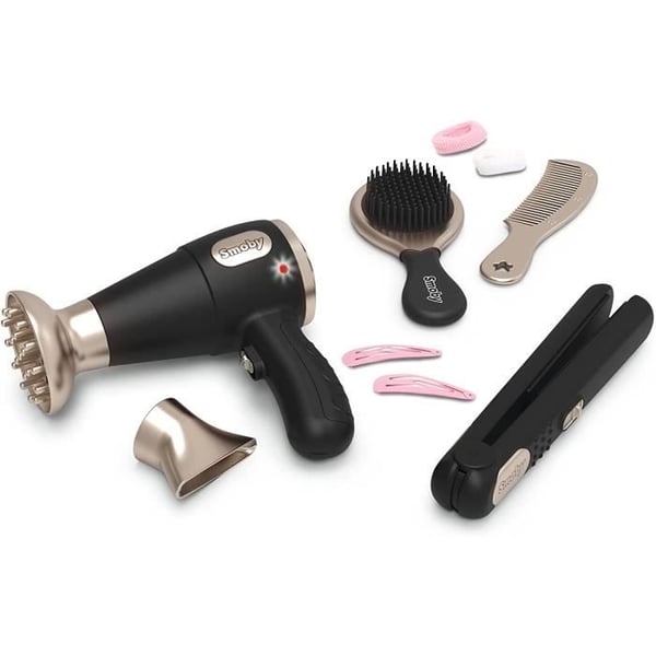 Smoby - My Beauty Hair Set - Barnfrisörset - Plattång och torktumlare - Elektroniska funktioner - 320144