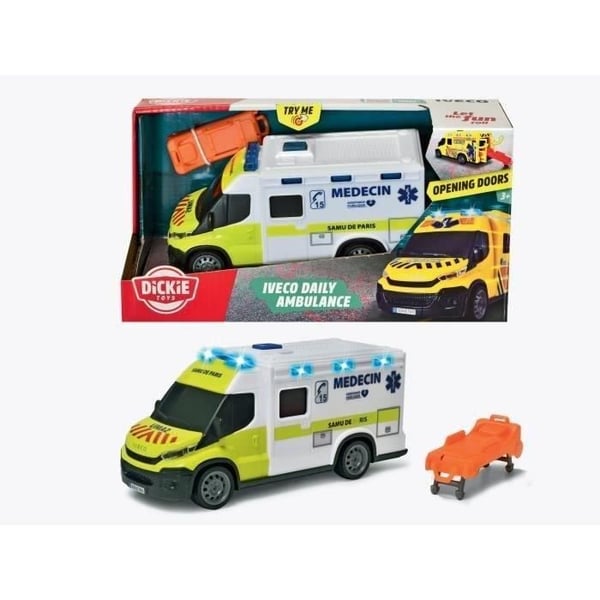 Ambulans Samu - Dickie - IVECO Daily - Frihjul - Ljud- och ljuseffekter