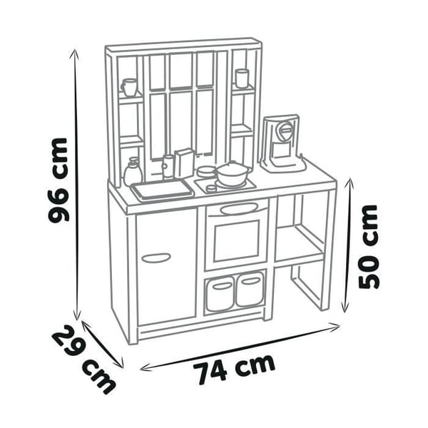 Smoby Loft barnkök med 32 tillbehör. Industriell design. Från 3 år.