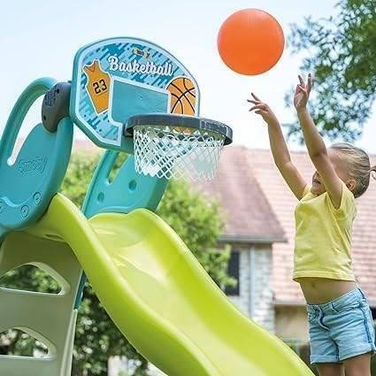 Smoby - Børne Basketballkurv - Smoby Slide Tilbehør - 3 i 1 - Fra 3 år