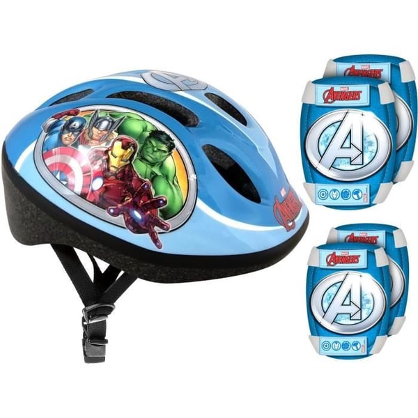 AVENGERS Skyddspaket - Hjälm - Knäskydd - Armbågsskydd