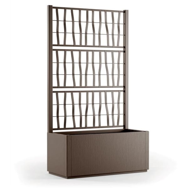 Ethica rektangulär blomlåda 80 cm med taupe spaljé Ethica rektangulär blomlåda 80 cm med taupe spaljé