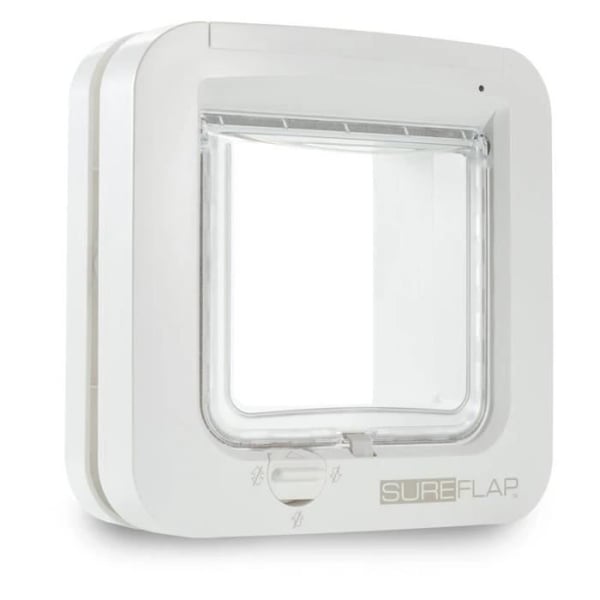 SUREFLAP kattelem til mikrochip - hvid - 142 mm x 120 mm (plads til op til 32 mikrochips)