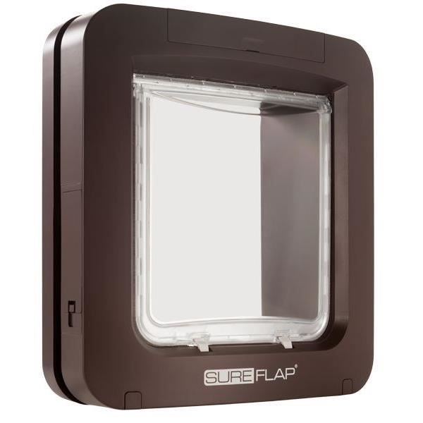 SUREFLAP Stor Mikrochip Kattelem - Brun - 178 mm x 170 mm (Plads til op til 32 mikrochips)