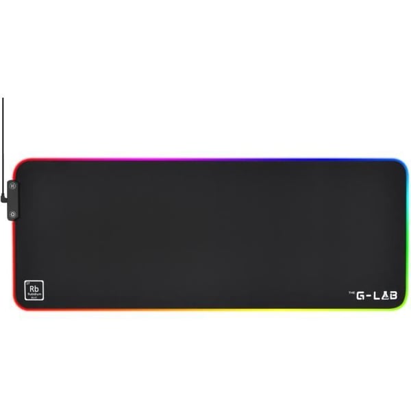 Musemåtte - XXL - The G-Lab - PAD RUBIDIUM - RGB USB - 800x300x3mm - Sort
