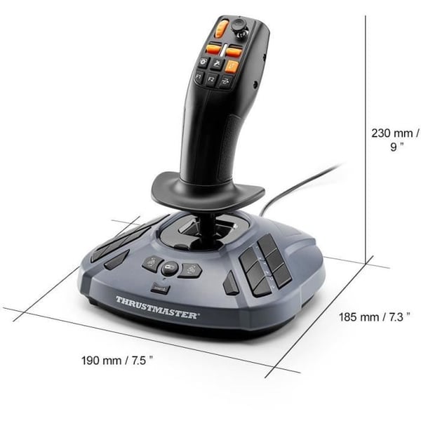 Simulaattorin joystick - THRUSMASTER - SimTask FarmStick -joystick - musta - maatalous- ja raskaskoneet