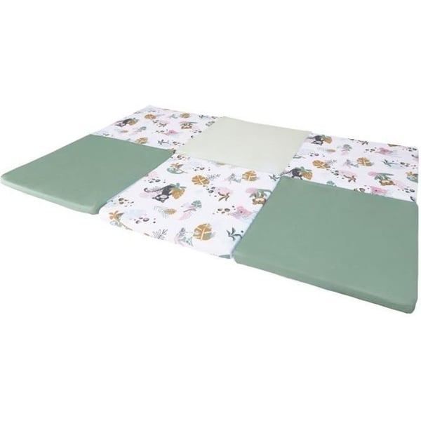 TINEO Maxi Smart Jungle Buddies 5-i-1-matta - Justerbar - Avtagbart överdrag - 180x200 cm - Ny kollektion