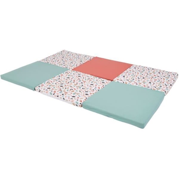 Maxi Malin lekmatta - TINEO - 5-i-1 utvecklande matta - 180 x 120 cm - Geometrisk / Roliga djur
