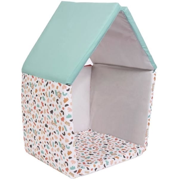 Maxi Malin lekmatta - TINEO - 5-i-1 utvecklande matta - 180 x 120 cm - Geometrisk / Roliga djur