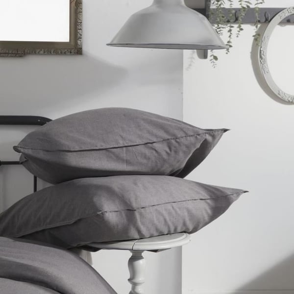 Pussilakana - TODAY - CHARME - Chambray - Tummanharmaa Capucine - 240 x 220 cm
