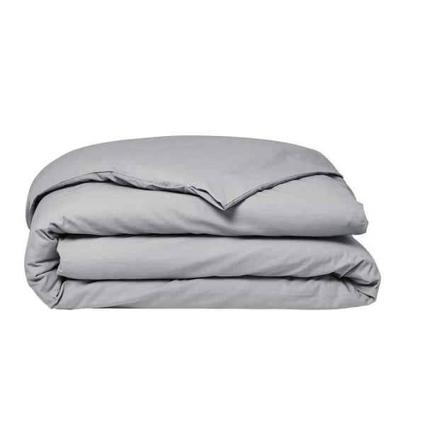 TODAY Essential dynebetræk - 140 x 200 cm - 1 person - 100% ensfarvet bomuld - stål