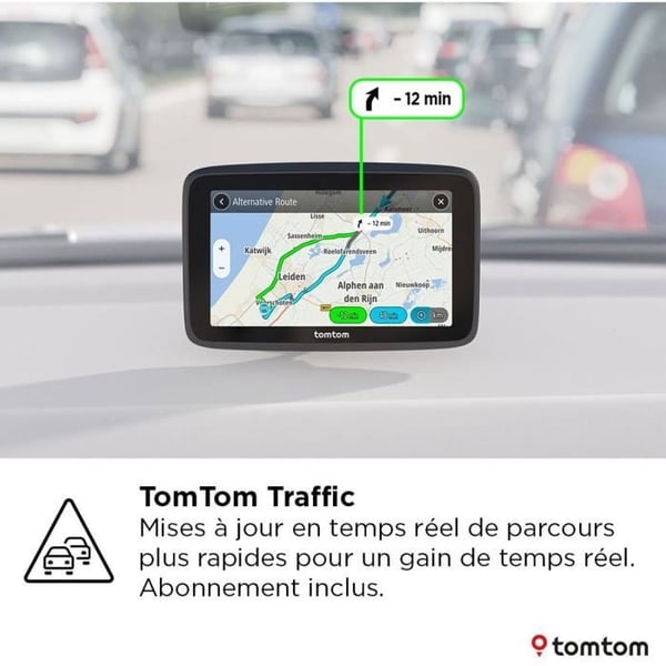 TomTom - GO Classic 5 2:a generationen - Bil-GPS - 5 tum - TomTom Traffic - Körfältsbytesvägledning - Europa 27 kartor