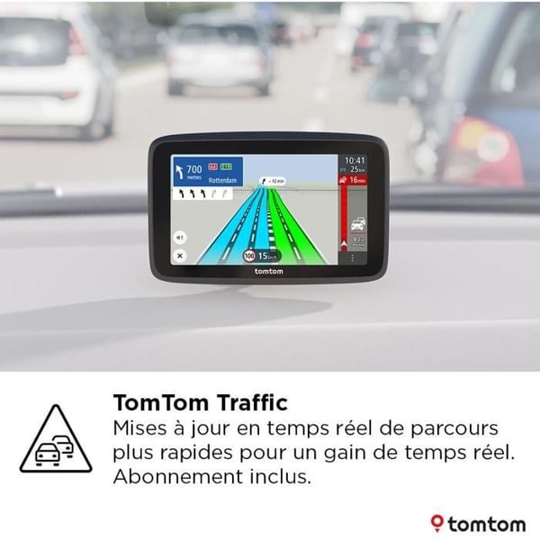 TomTom - GO Classic 5 2:a generationen - Bil-GPS - 5 tum - TomTom Traffic - Körfältsbytesvägledning - Europa 27 kartor