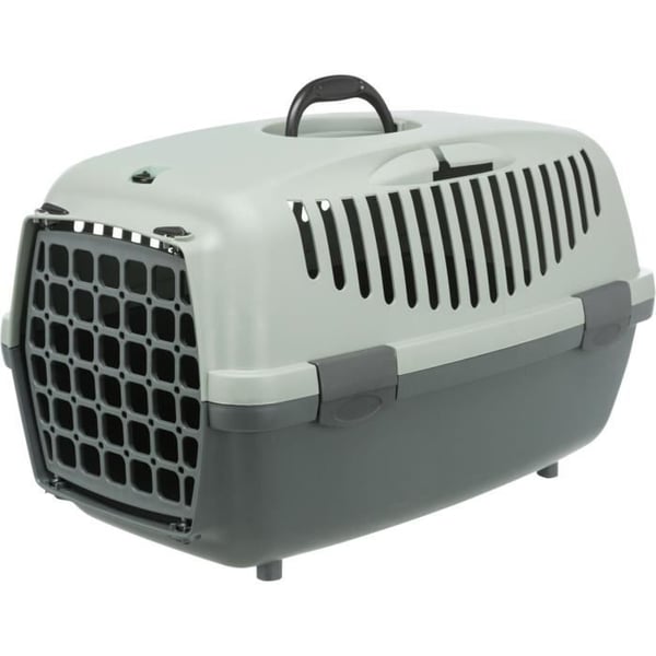 TRIXIE Capri 3 Transportkasse - S - 40 x 38 x 61 cm - Antracit. grå og grøn - Til hunde