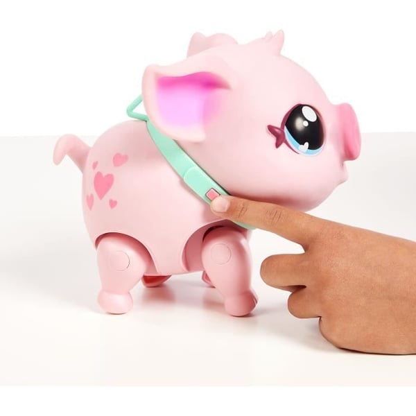 Interaktiv leksak - MOOSE TOYS - Små levande husdjur rosa gris - Från 5 år - Batterier ingår