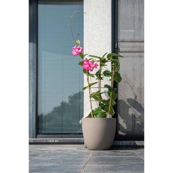 Kukkaruukku - GARDEN ID - Phoenix Taupe - 38 x 34 cm - 100 % kierrätetty ja kierrätettävä - pakkasen- ja UV-kestävä - ulkokäyttöön