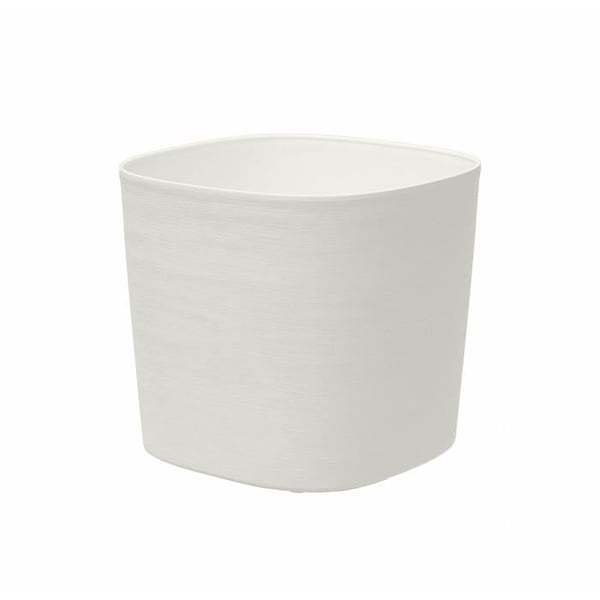 Ruukku vesivarastolla - GARDEN ID Respect - Valkoinen 30 x 30 cm - 100% talousjätettä - 100% kierrätettävä - Strukturoitu pinta.