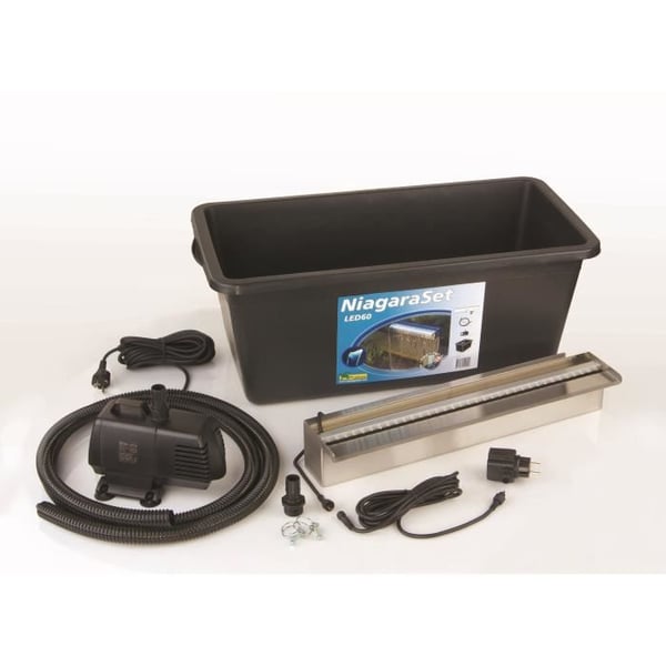 Ubbink Niagara 60 cm LED vandfaldssæt med pumpe 401379