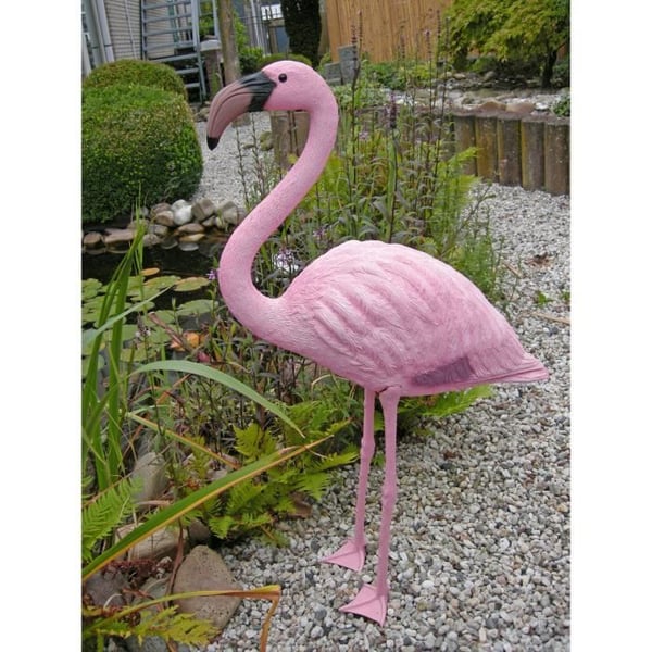 Harpiks Flamingo - Højde 88 cm - UBBINK Havedekoration