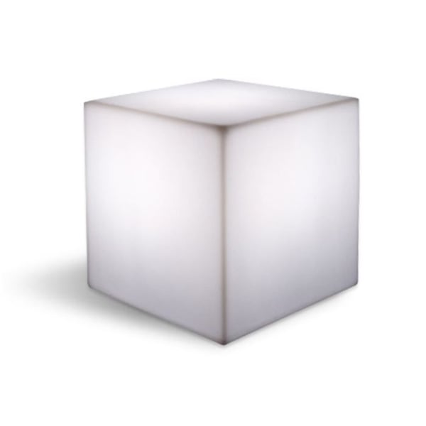 LED-ulkokäyttöön tarkoitettu langallinen valokuutio jakkaralle - LUMISKY - Carry W40 - Valkoinen - 10W - Korkeus 40cm
