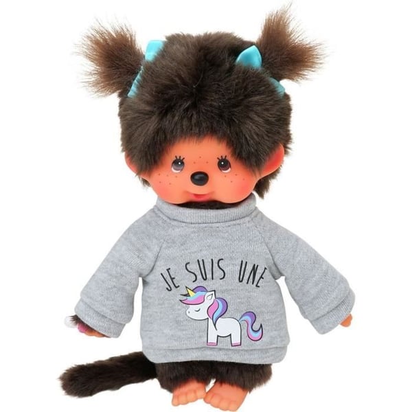 Bandai - Monchhichi enhörning plyschleksak 20 cm