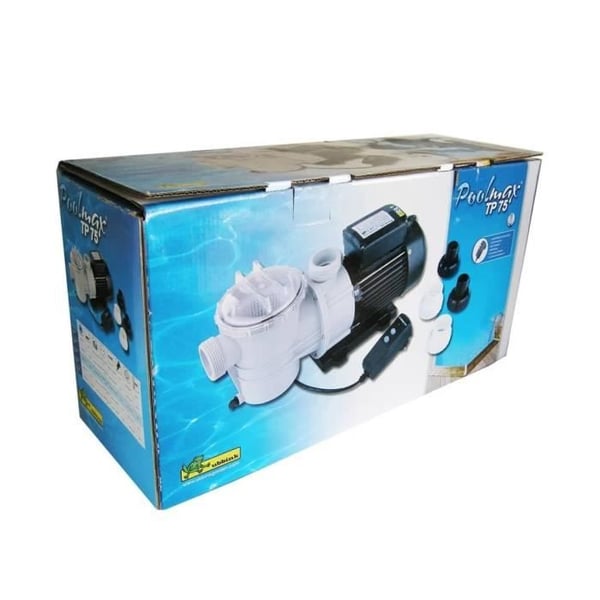 Ubbink filtreringspumpe til swimmingpools - Poolmax TP75 - 0,75 HK - Maks. flowhastighed 14400 l/t - 2 års garanti