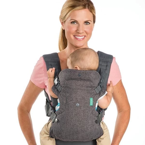 Ergonomisk Flip 4 i 1 bärsele grå - INFANTINO - Ergonomisk Flip 4 i 1 - Polyester - Från 3,6 till 14,5 kg