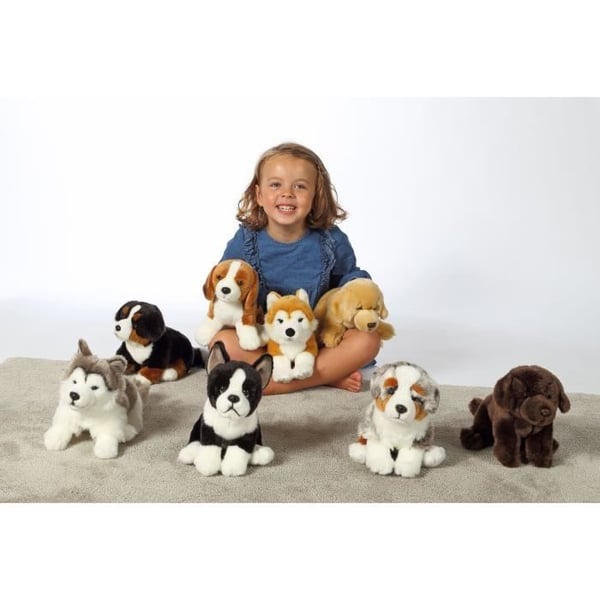 Berner Sennenhund Plys - GIPSY TOYS - Siddende. 25 cm